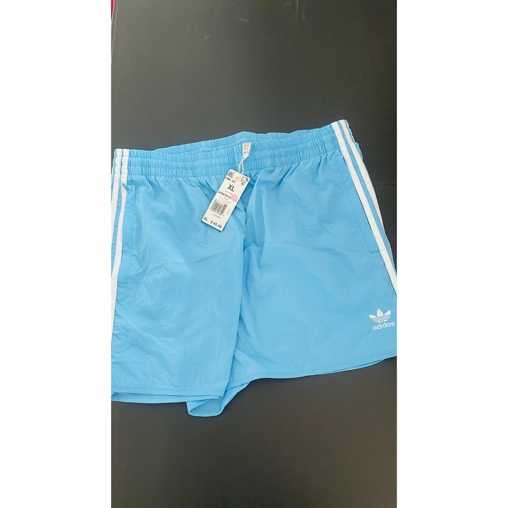 New Adidas Original mens XL sprinter shorts light blue